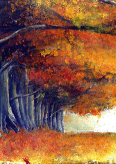 Lisi�re de for�t en peinture
